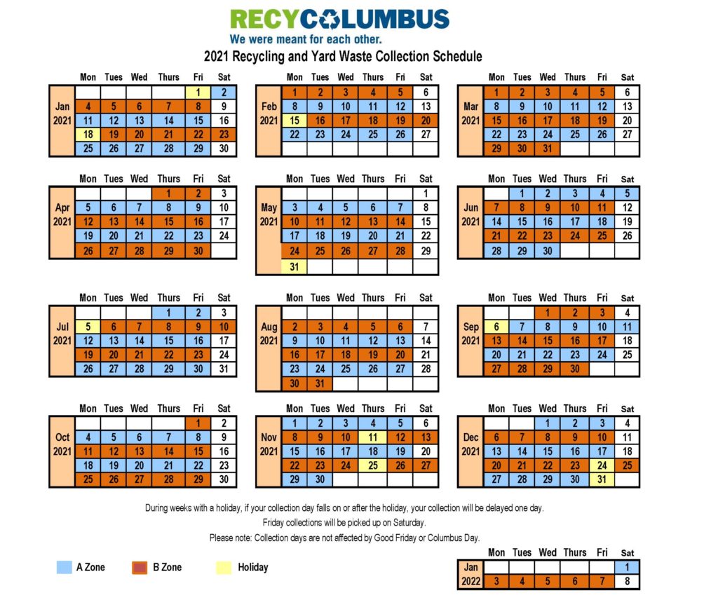 2021 Recycling and Yard Waste The Short North Civic Association